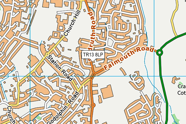 TR13 8LP map - OS VectorMap District (Ordnance Survey)