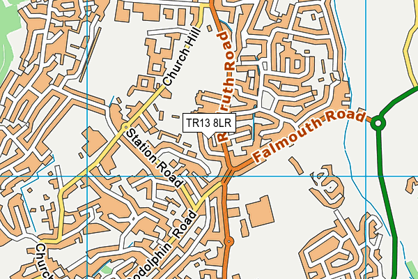 TR13 8LR map - OS VectorMap District (Ordnance Survey)