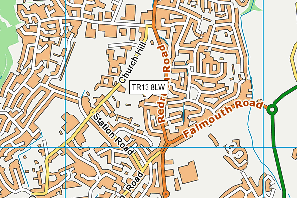 TR13 8LW map - OS VectorMap District (Ordnance Survey)