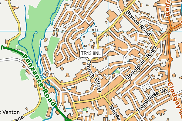 TR13 8NL map - OS VectorMap District (Ordnance Survey)