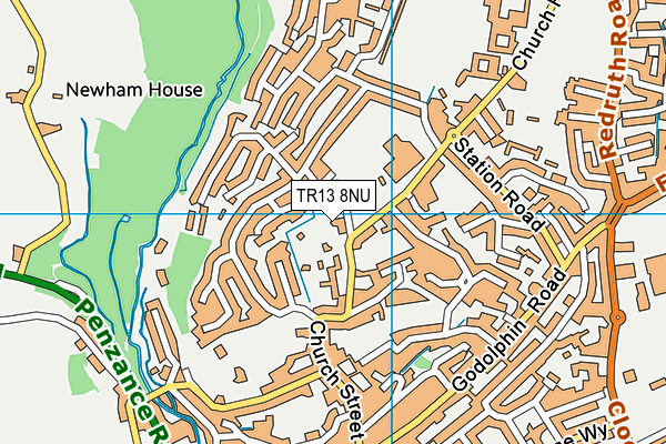 TR13 8NU map - OS VectorMap District (Ordnance Survey)