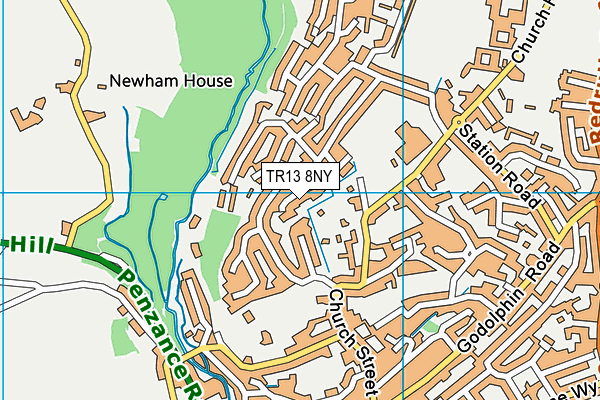 TR13 8NY map - OS VectorMap District (Ordnance Survey)