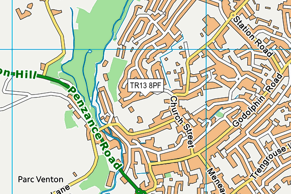 TR13 8PF map - OS VectorMap District (Ordnance Survey)