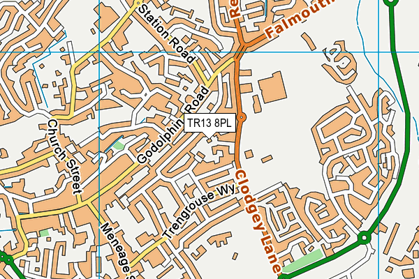 TR13 8PL map - OS VectorMap District (Ordnance Survey)