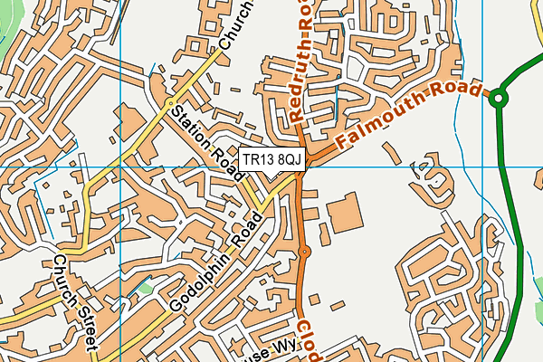 TR13 8QJ map - OS VectorMap District (Ordnance Survey)