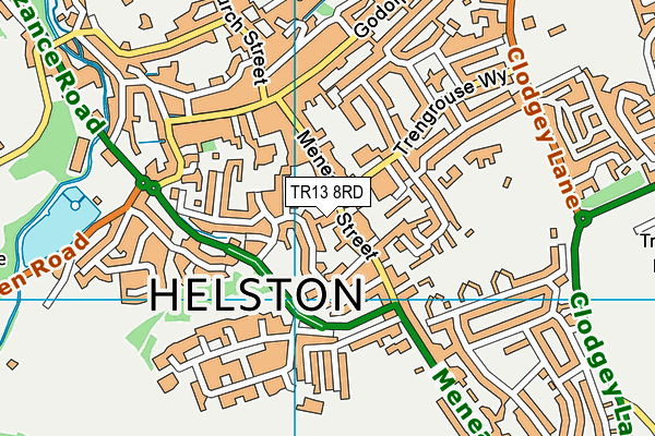 TR13 8RD map - OS VectorMap District (Ordnance Survey)