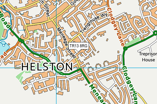 TR13 8RG map - OS VectorMap District (Ordnance Survey)