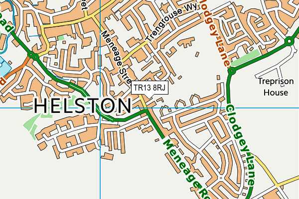 TR13 8RJ map - OS VectorMap District (Ordnance Survey)