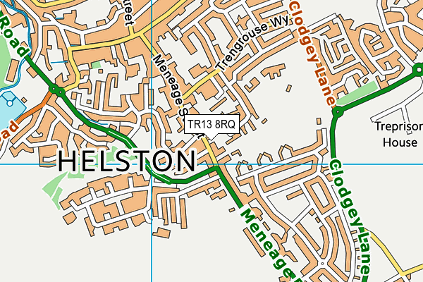 TR13 8RQ map - OS VectorMap District (Ordnance Survey)