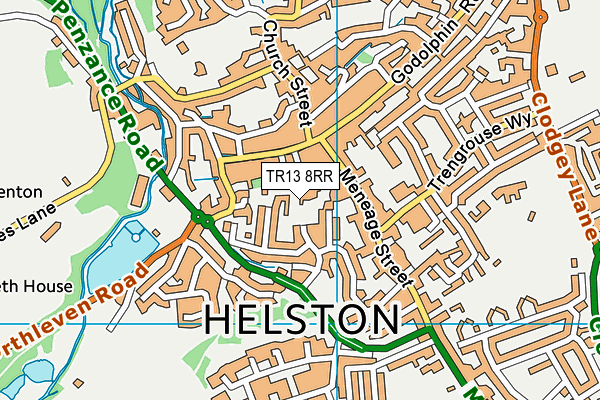 TR13 8RR map - OS VectorMap District (Ordnance Survey)