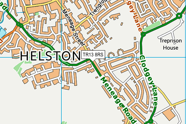 TR13 8RS map - OS VectorMap District (Ordnance Survey)