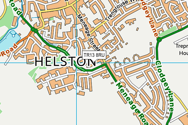 TR13 8RU map - OS VectorMap District (Ordnance Survey)