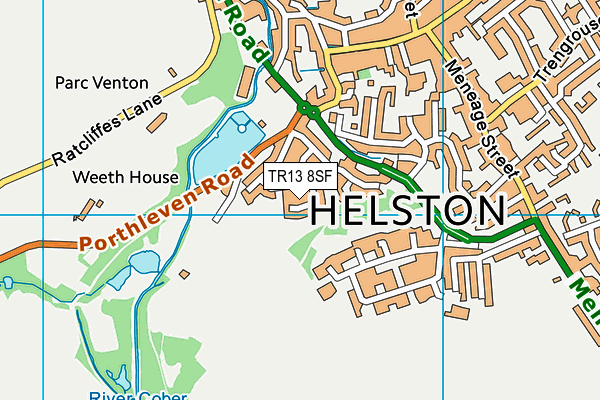 TR13 8SF map - OS VectorMap District (Ordnance Survey)