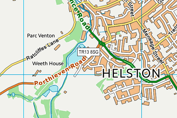 TR13 8SG map - OS VectorMap District (Ordnance Survey)