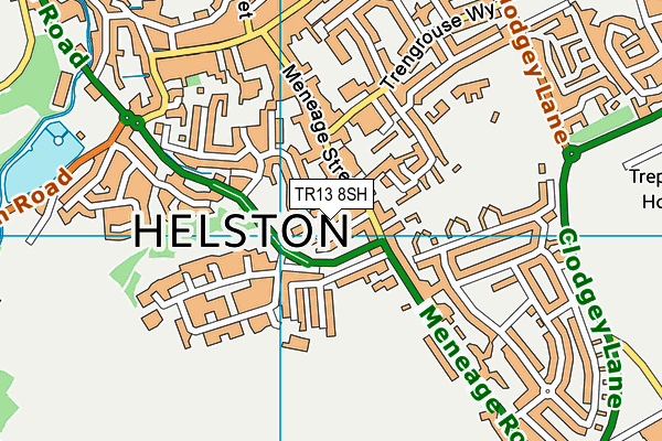 TR13 8SH map - OS VectorMap District (Ordnance Survey)