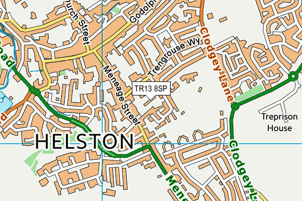 TR13 8SP map - OS VectorMap District (Ordnance Survey)