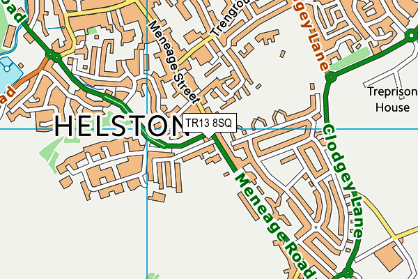 TR13 8SQ map - OS VectorMap District (Ordnance Survey)