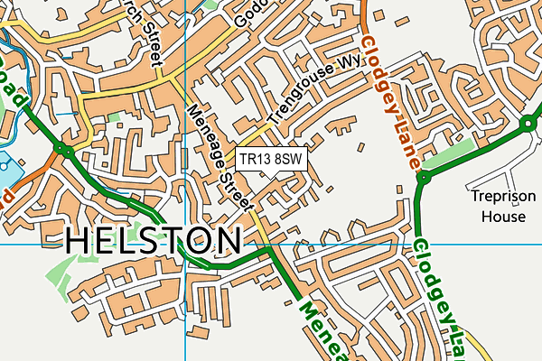 TR13 8SW map - OS VectorMap District (Ordnance Survey)