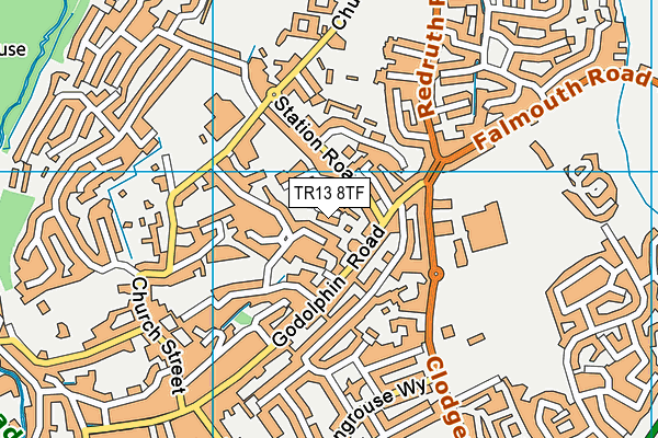 TR13 8TF map - OS VectorMap District (Ordnance Survey)