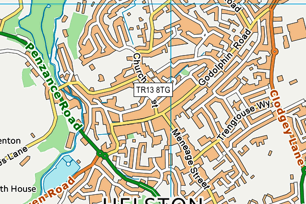 TR13 8TG map - OS VectorMap District (Ordnance Survey)