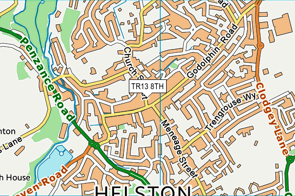 TR13 8TH map - OS VectorMap District (Ordnance Survey)