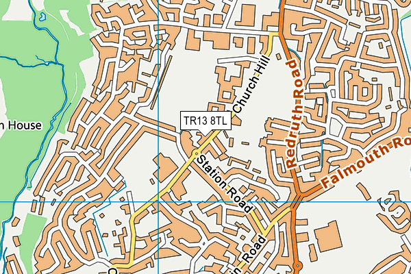 TR13 8TL map - OS VectorMap District (Ordnance Survey)