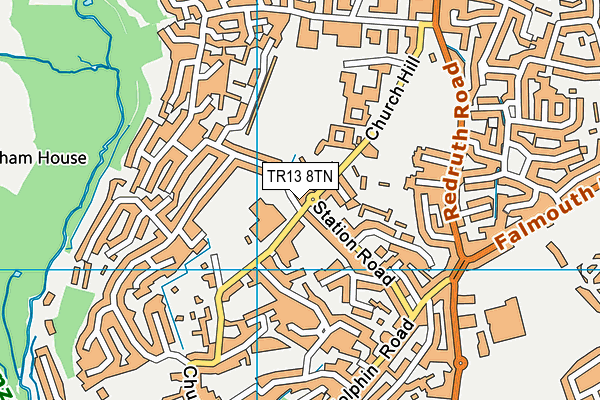 TR13 8TN map - OS VectorMap District (Ordnance Survey)