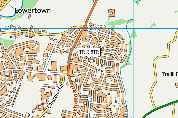 TR13 8TR map - OS VectorMap District (Ordnance Survey)