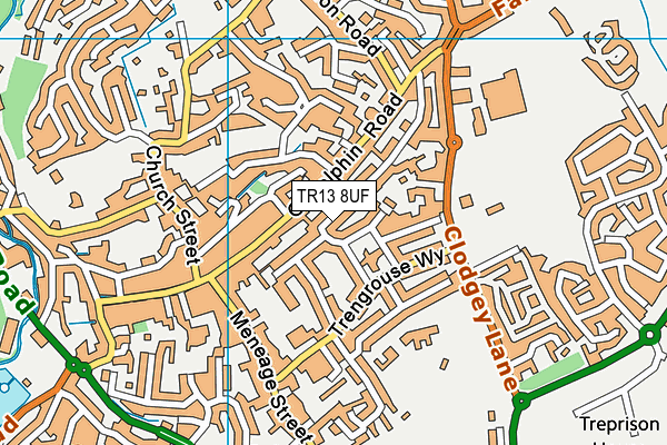 TR13 8UF map - OS VectorMap District (Ordnance Survey)