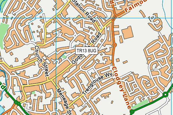TR13 8UG map - OS VectorMap District (Ordnance Survey)