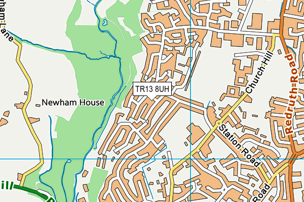 TR13 8UH map - OS VectorMap District (Ordnance Survey)