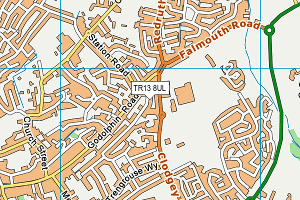 TR13 8UL map - OS VectorMap District (Ordnance Survey)