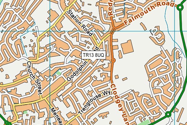 TR13 8UQ map - OS VectorMap District (Ordnance Survey)