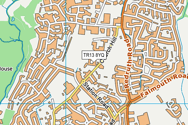 TR13 8YQ map - OS VectorMap District (Ordnance Survey)