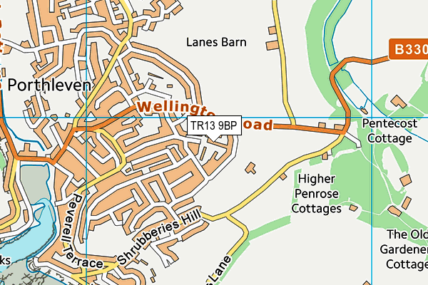 TR13 9BP map - OS VectorMap District (Ordnance Survey)