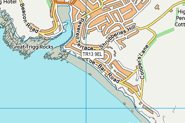 TR13 9EL map - OS VectorMap District (Ordnance Survey)
