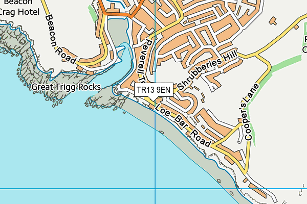 TR13 9EN map - OS VectorMap District (Ordnance Survey)