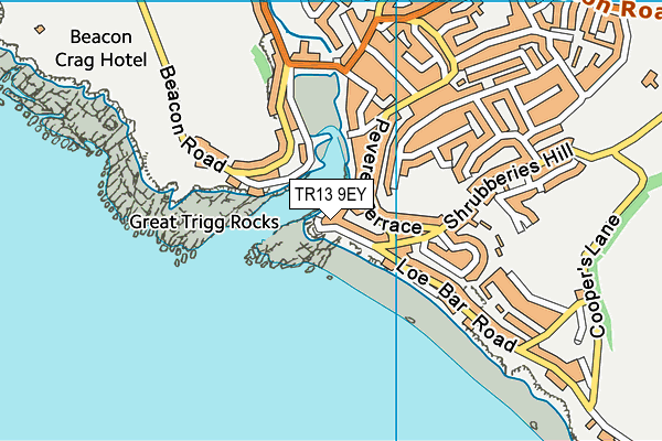 TR13 9EY map - OS VectorMap District (Ordnance Survey)