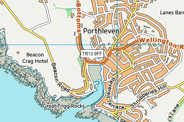 TR13 9FF map - OS VectorMap District (Ordnance Survey)