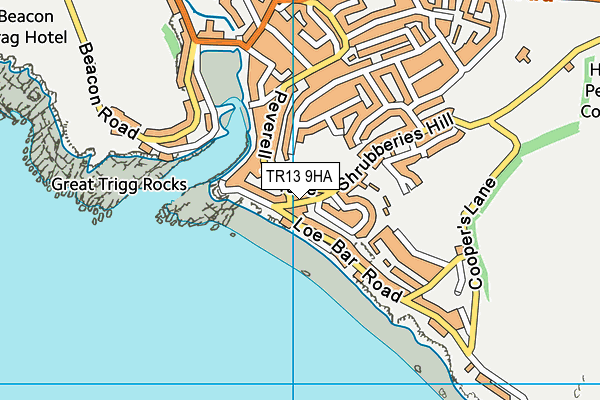 TR13 9HA map - OS VectorMap District (Ordnance Survey)