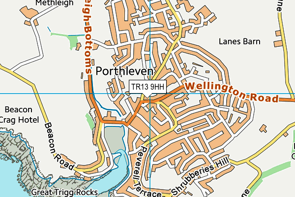 TR13 9HH map - OS VectorMap District (Ordnance Survey)