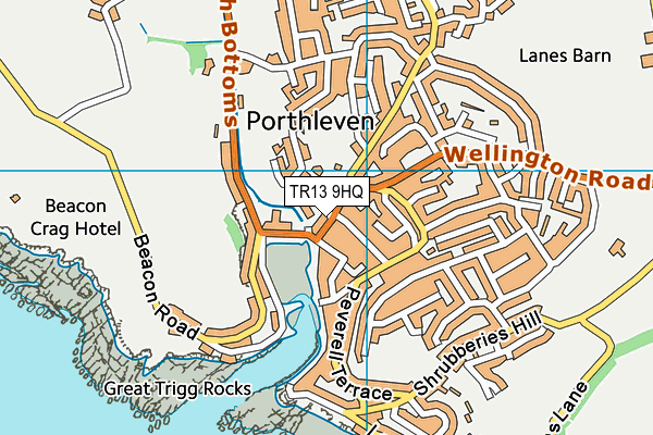 TR13 9HQ map - OS VectorMap District (Ordnance Survey)