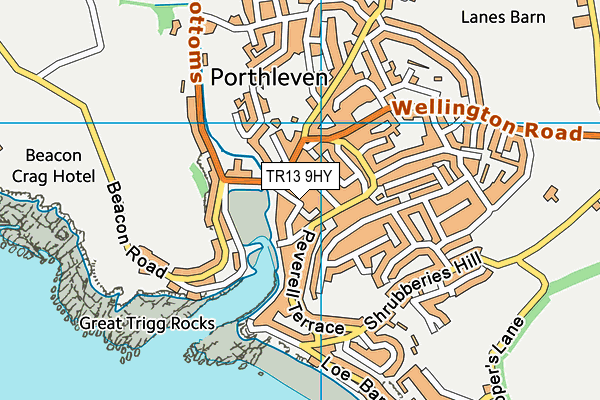 TR13 9HY map - OS VectorMap District (Ordnance Survey)