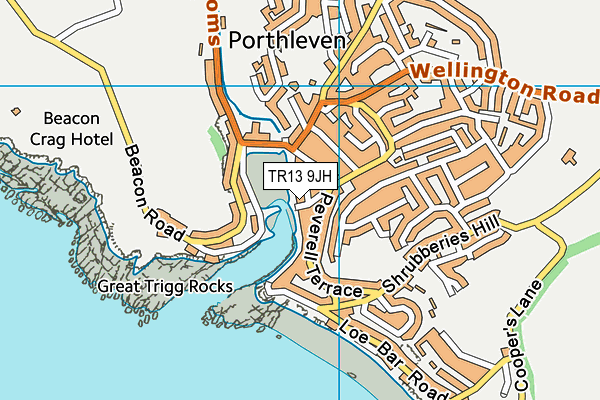 TR13 9JH map - OS VectorMap District (Ordnance Survey)