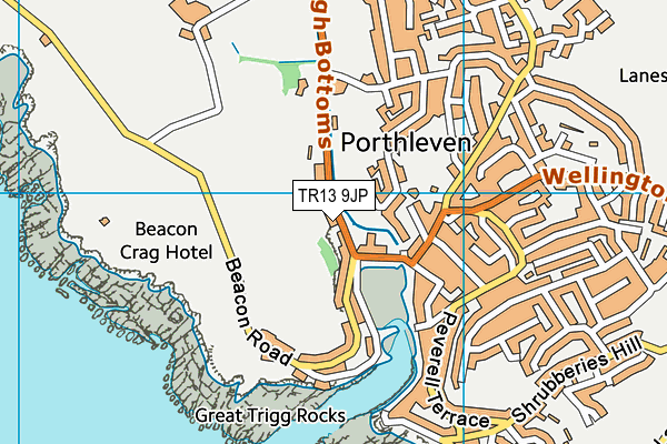 TR13 9JP map - OS VectorMap District (Ordnance Survey)