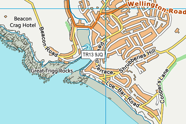 TR13 9JQ map - OS VectorMap District (Ordnance Survey)