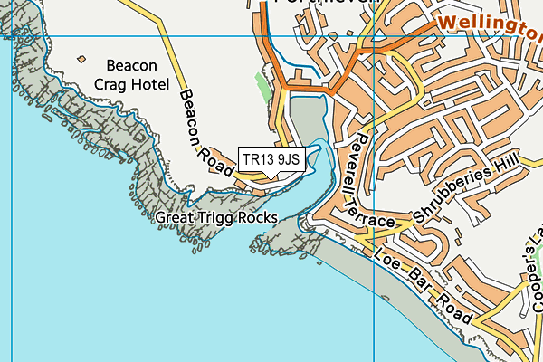 TR13 9JS map - OS VectorMap District (Ordnance Survey)