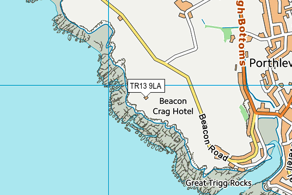 TR13 9LA map - OS VectorMap District (Ordnance Survey)