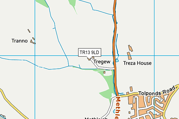 TR13 9LD map - OS VectorMap District (Ordnance Survey)