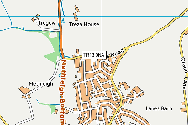 TR13 9NA map - OS VectorMap District (Ordnance Survey)